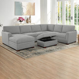 Thomasville Langdon 4-piece Fabric Sectional with Storage Ottoman