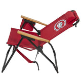 NHL 4-Position Folding Chair With Wood Arms