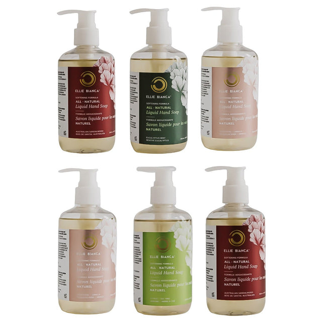 Ellie Bianca All-Natural Liquid Hand Soaps, 260 mL 6-pack P6
