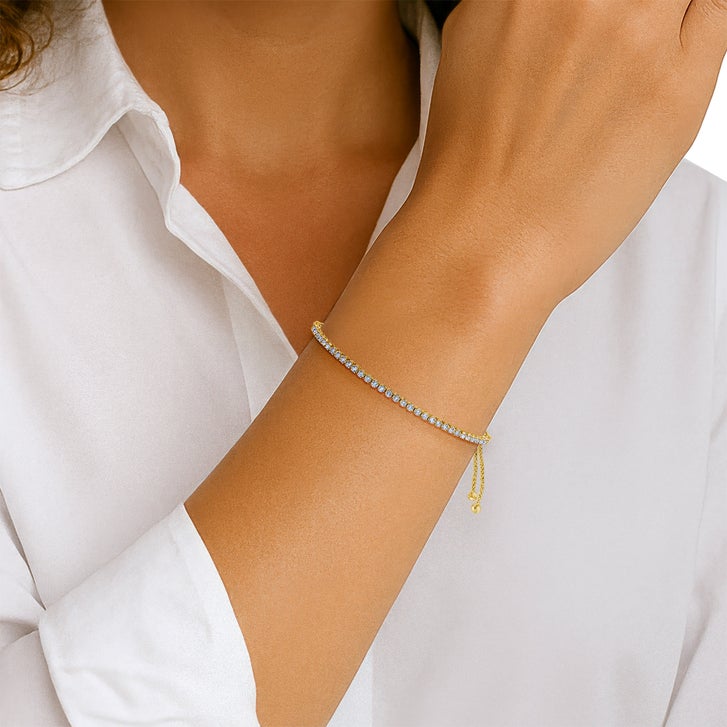 Round Brilliant Diamond Bolo Bracelet (1.50 ctw)