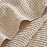 Evergrace Cotton Ribbed Quilted Coverlet Set