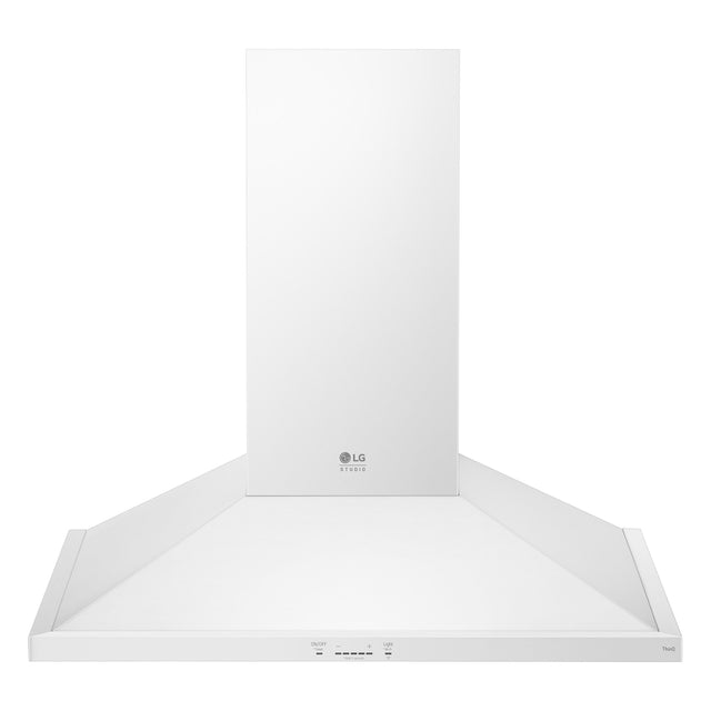 LG STUDIO 30 in. Essence White 600 CFM Wall Mount Range Hood with 5 Speed IR Touch Controls S5