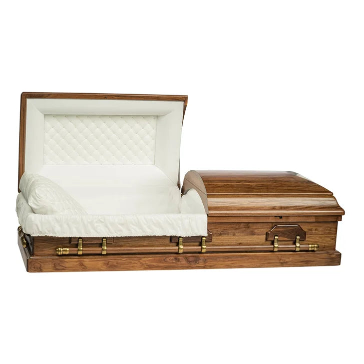 Walker Casket - Woodington Solid Wood Casket - Expedited shipping