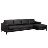 Galleria 2-piece Top Grain Leather Right-hand Facing Extended Sectional