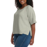 Splendid Women's Ribbed Short Sleeve Top