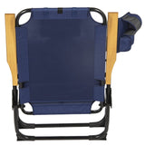 NHL 4-Position Folding Chair With Wood Arms
