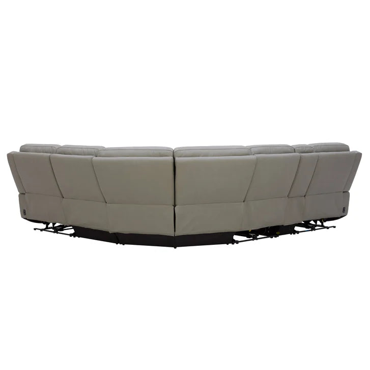 Gilman Creek 6-piece Top-grain Leather Power Sectional