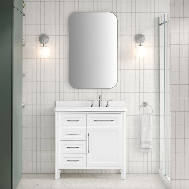 OVE Decors Renfrew Vanity with Quartz Top in White M1