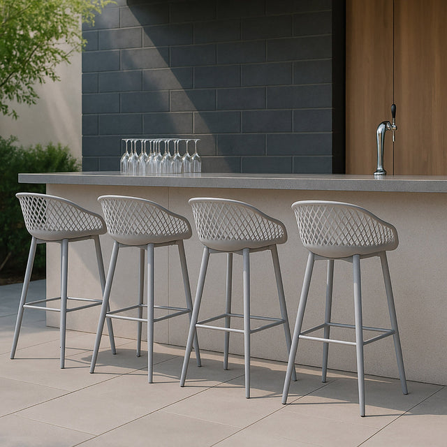 Patioflare Plus Collection Outdoor Barstools 4-pack N1