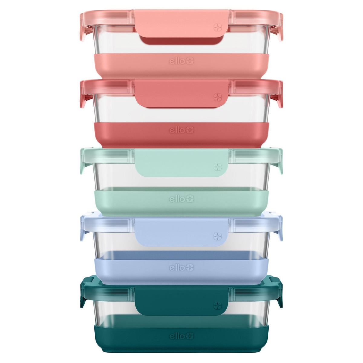 Ello Duraglass Refresh Glass Meal Prep Container Set, 10-piece