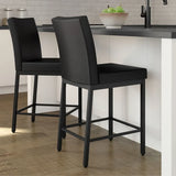 Amisco Drift Black Metal Frame Counter Stool