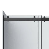 Appollo Geneva 60 in. Alcove Shower Kit in Matte Black