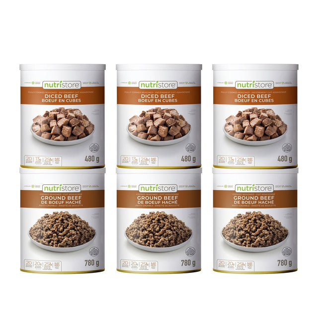 Nutristore Freeze Dried Beef Variety, 6 Cans N6
