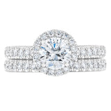 1.90 ctw Round Brilliant Cut, Clarity VS1, Colour E, Diamond Wedding Set