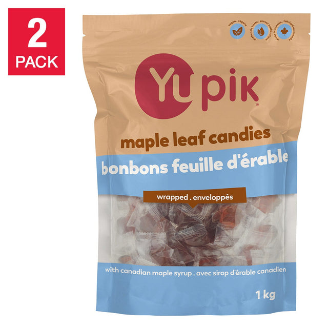 Yupik Pure Maple Leaf Syrup Candies, 2 × 1 kg F0