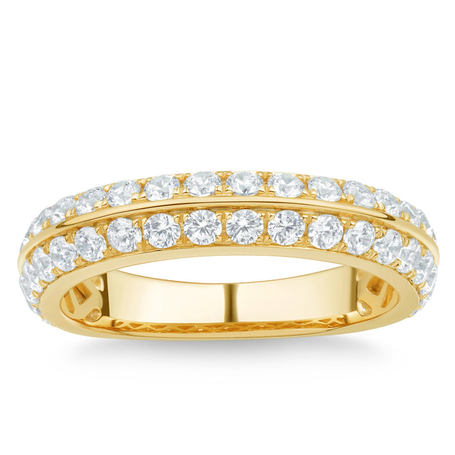 Round Brilliant Diamond Two Row Band (1.00 ctw) X5