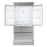 Forno Moena 2-piece Stainless Steel 40 in 19.2 cu ft French Door Refrigerator with Decorative Trim Kit