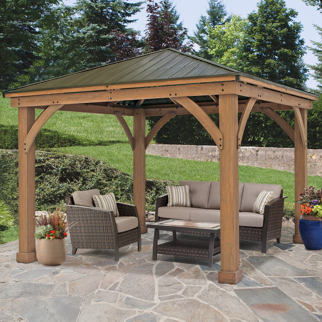 Yardistry Gazebo 12 ft. × 12 ft. with Aluminium Roof W3