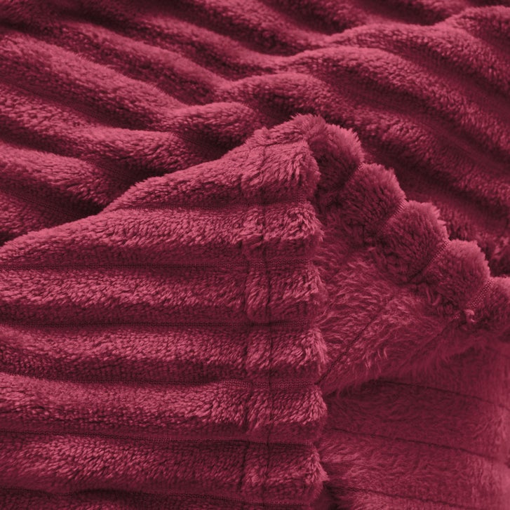 Wide Ribbed Flannel Blanket