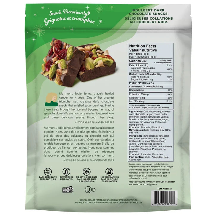 Jojo's Dark Chocolate Bites, 475 g