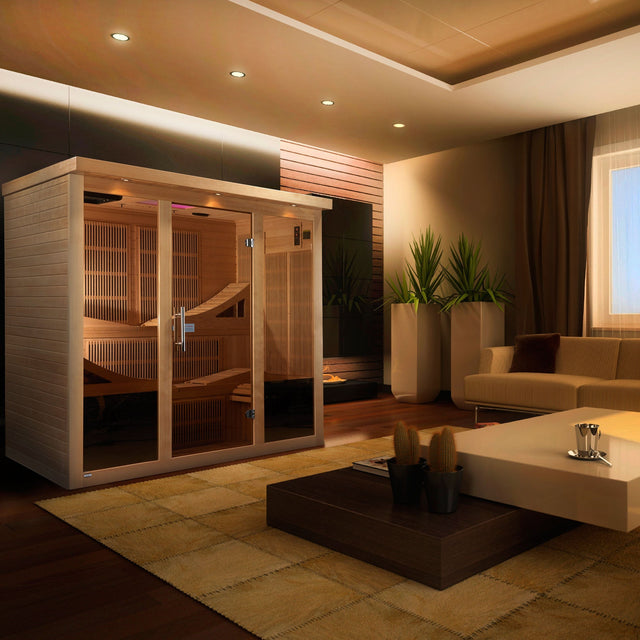 Dynamic Saunas Monaco 6-person Ultra Low EMF FAR Infrared Sauna C5