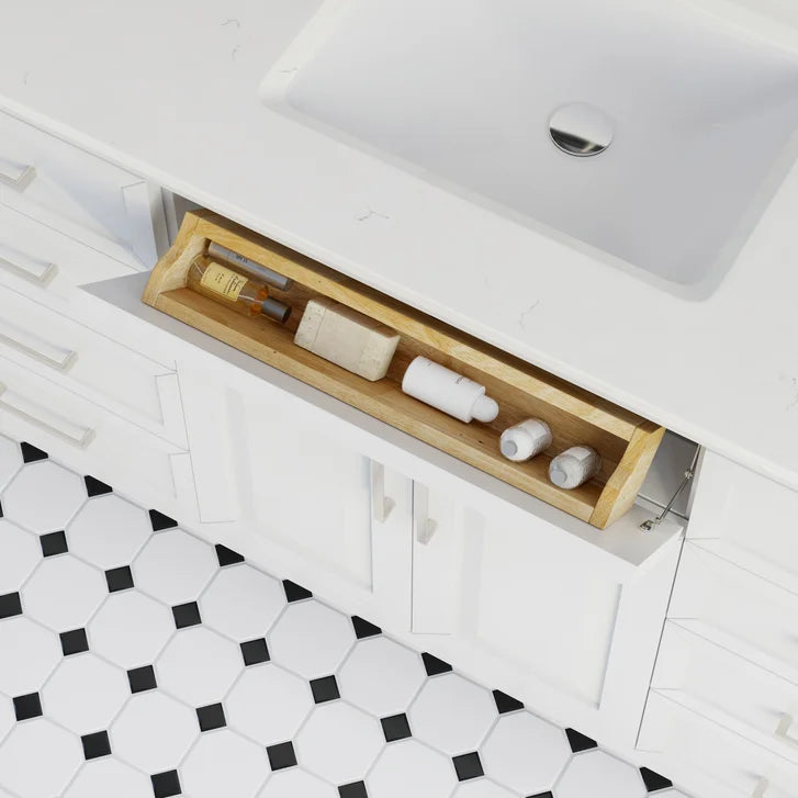 Studio Bathe Thomson II Vanity in White Finish with Engineered Stone Countertop
