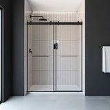 Appollo Geneva 60 in. Alcove Shower Kit in Matte Black