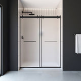 Appollo Geneva 60 in. Alcove Shower Kit in Matte Black