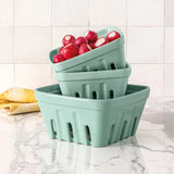 over&back Stoneware Basket Set, 3-pieces