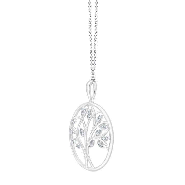 Round Brilliant Diamond Tree of Life Pendant (0.20 ctw)