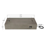 Real Flame Aegean Steel 70 in. Rectangle Fireplace