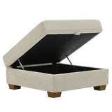 Thomasville Miles 3-piece Left-hand Facing Fabric Sectional with Storage Ottoman