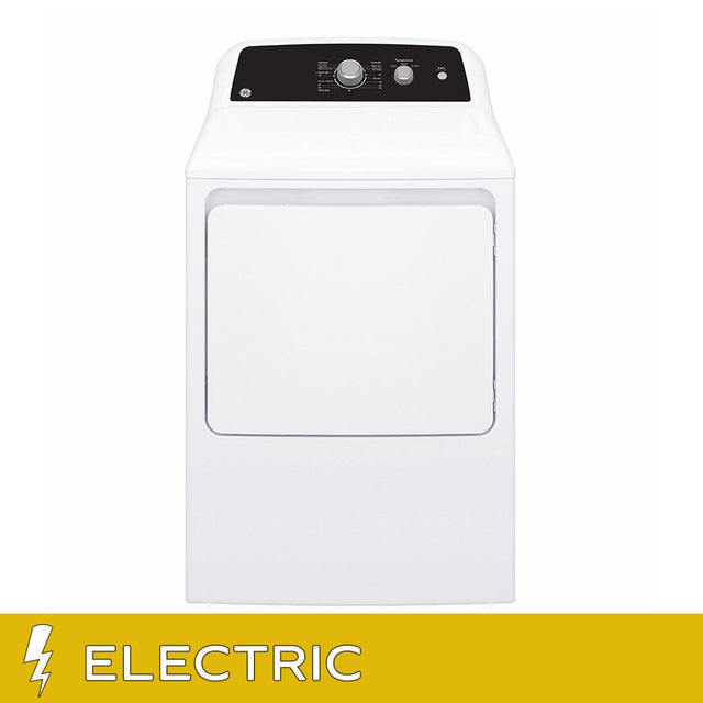 GE 6.2 cu. ft. White Electric Dryer with SaniFresh Cycle J5