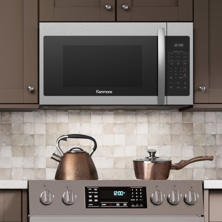 Kenmore 30 in. 1.7 cu ft. Stainless Steel Over The Range Microwave with Auto-Cook Options, 300 CFM