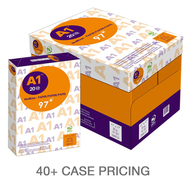 A1 - Premium Printer Paper; Ledger, 11 in x 17 in., 97 Bright, 20 lb., Case Pricing Order of 40+ D5