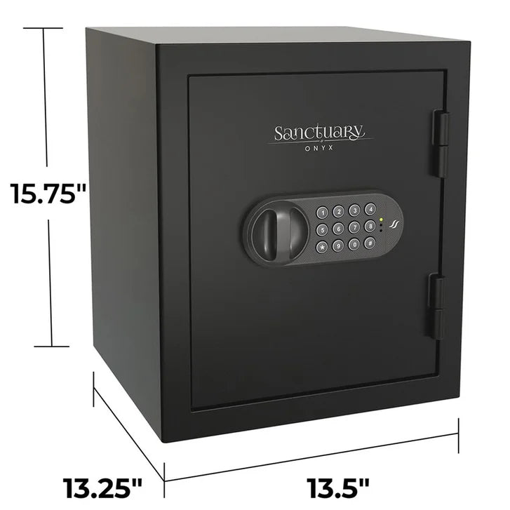 Sanctuary Onyx Series Safe With Electronic Lock and Fire Protection