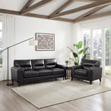 Prospera Home Sorena Top-grain Leather Sofa and Chair