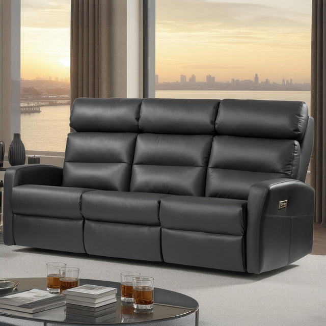 Simply Comfort Power Reclining Sofa, Dark Grey P2