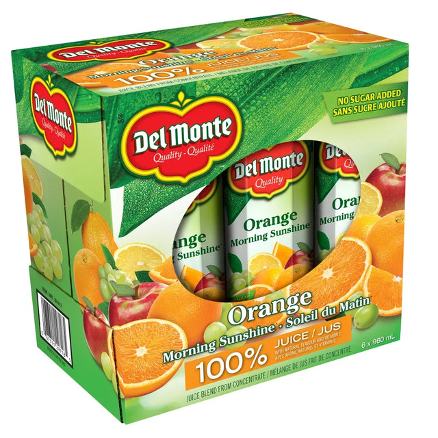 Del Monte Orange Juice, 6 x 960 mL H7