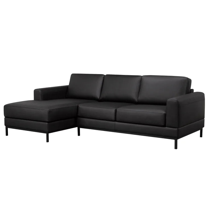 Galleria 2-piece Top Grain Leather Left-hand Facing Sectional