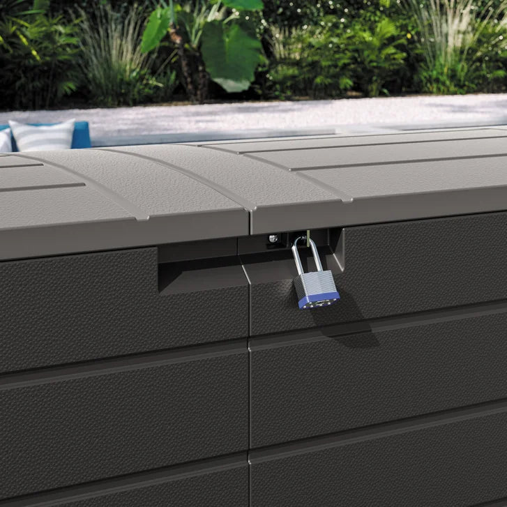 Suncast 120 Gallon Split Lid Extra Large Deck Box