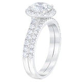 2.46 ctw Round Brilliant Cut, VVS2 Clarity, I Colour, Diamond Wedding Set