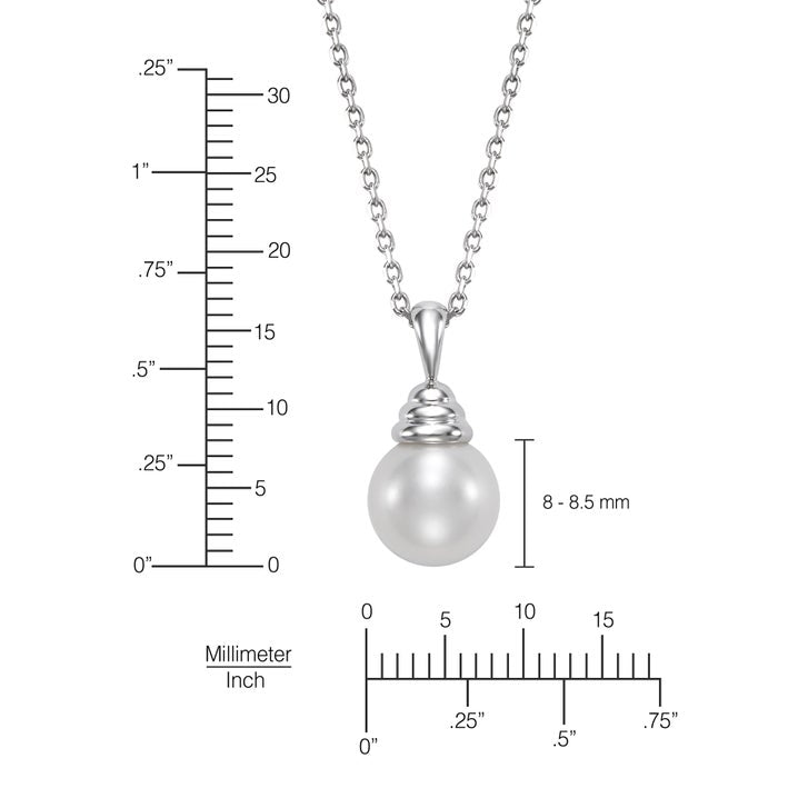 8 – 8.5 mm Cultured Freshwater Pearl Pendant