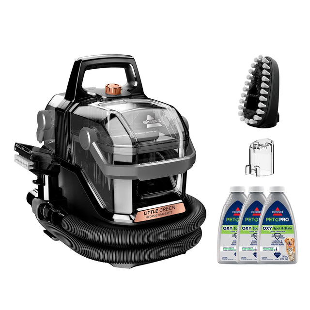 Bissell Little Green HydroSteam Pet Bundle with Hydro Rinse Tool and 2 Extra Bottles of Oxy Formula K9