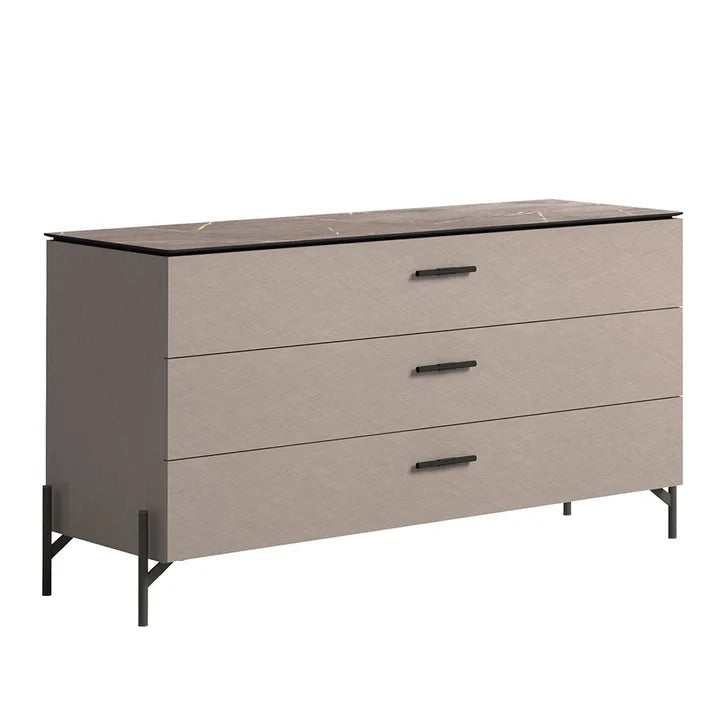 Sassari 3-drawer Dresser & Mirror Set, Made in Italy