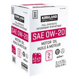 Kirkland Signature 0W20 Full Synthetic Motor Oil, 2-pack