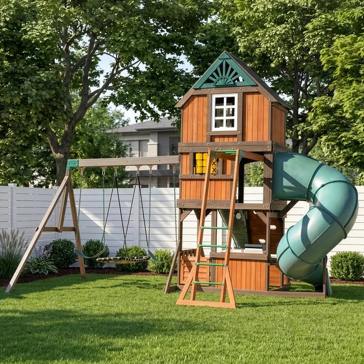 KidKraft Flagstaff Fort Swing Set
