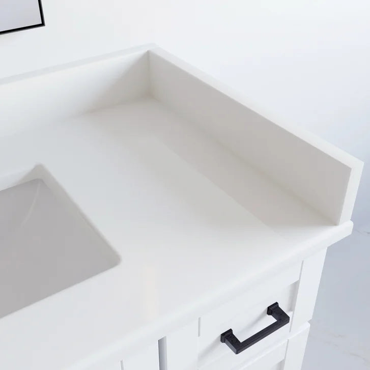 VanGo Willow Vanity in White with Quartz Countertop