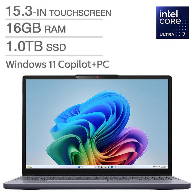 Lenovo IdeaPad Slim 3i Copilot+ PC 15.3-in. Touchscreen Laptop, Intel Core Ultra 7 355 - 16GB RAM, 1TB SSD V2
