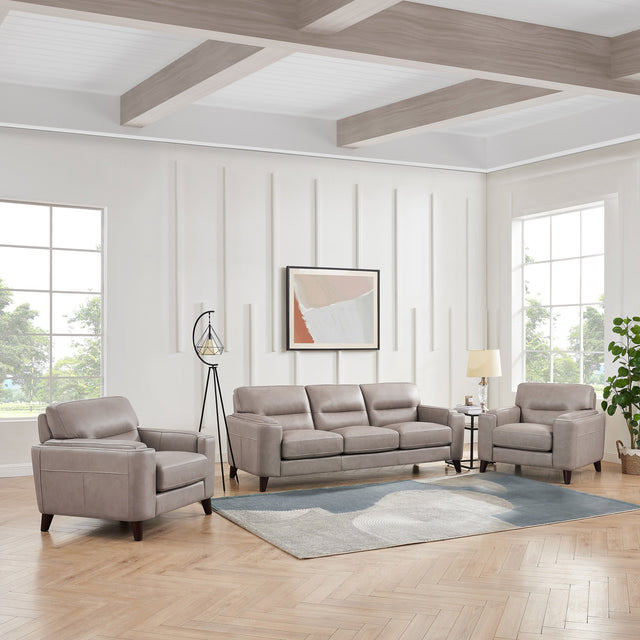 Prospera Home Sorena Top-grain Leather Sofa and 2 Chairs U2